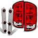 AKKON - For Dodge Ram 1500 | 2500 |3500 Pickup Truck Red Clear Tail Lights Replacement With Circuit Board Pair