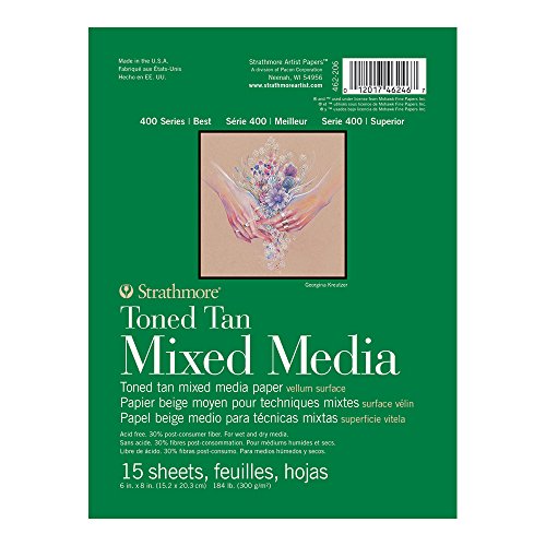 Strathmore Toned Mixed Media Paper Toned Tan 6"X8"-15 Sheets -62462206