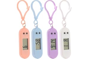 Hemobllo 4 Pcs Keychain Pocket Watch - Mini Key Ring Digital Watch Small Electronic Watch Portable Keychain Watch for Childre