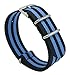 CIVO Watch Bands NATO Premium Ballistic Nylon Watch Strap Stainless Steel Buckle 18mm 20mm 22mm (Navy/Black, 22mm)