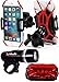 X-Shade Bike Phone Holder With Super Bright Front and Back LED Light Set - Mountain Bike Phone Mount And LED Cycle Lights