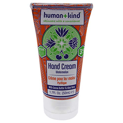 Human+Kind Hand Cream | Nourishes and Hydrates Hands, Elbows, and Feet | Enriched with Moisturizing Avocado Oil and Shea Butter | Natural, Vegan Skin Care | Watermelon Scent – 1.7 fl oz
