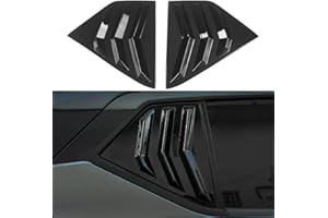BOYOUS 2pcs ABS Rear Side Window Louvers Fit for Nissan Kicks 2018-2023 Air Vent Scoop Shades Cover Blinds Exterior Decoration Accessories (Bright Black)