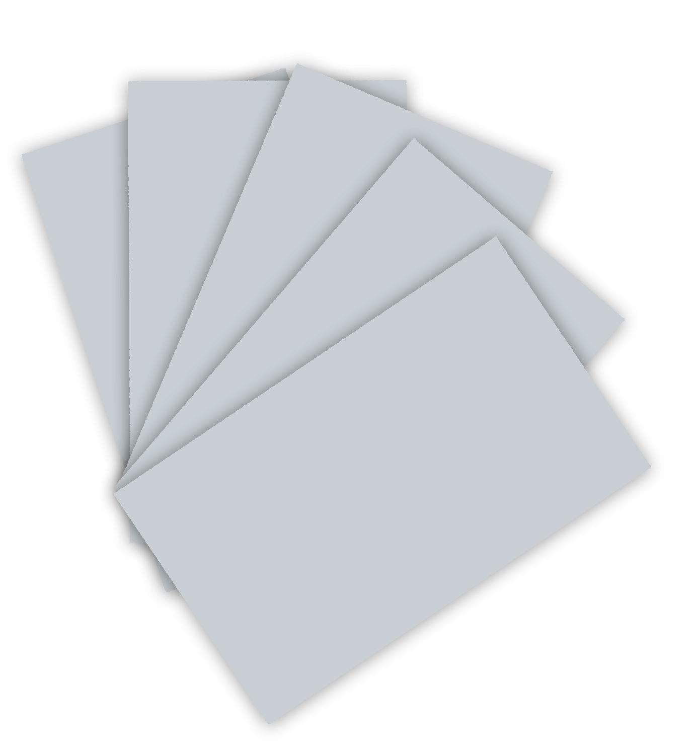 folia 6122/4/80 Coloured Card 220 g/m², Craft Card in Light Grey, DIN A4, 100 Sheets, as a Basis for Numerous Crafts