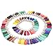100pcs 40 mm Leather Tassel Pendants Faux Suede Tassel 25 Colors, Doubletwo Mixed Tassel Pendants with Caps for Key Chain Straps DIY Accessories