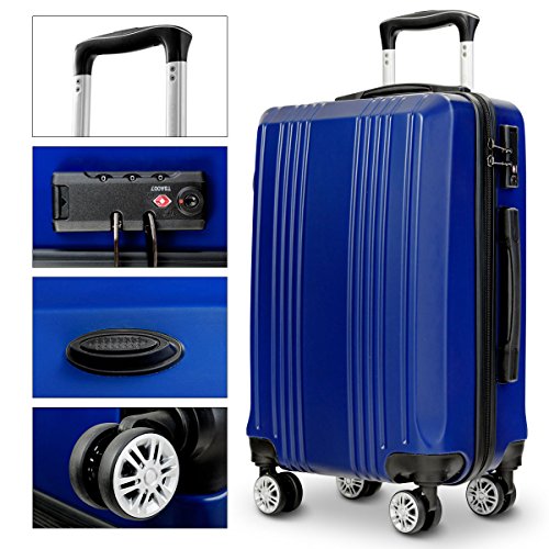 Goplus Luggage 3 Piece Set Expandable Lightweight Hardside Suitcase for