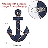 MDLUU-Wooden-Ship-Wheel-Wood-Anchor-Decor-11-Ship-Rudder-Decor-13-Anchor-Wall-Hanging-Ornament-for-Mediterranean-Nautical-Room-Party-Decor-Pack-of-2-Navy-Blue MDLUU Wooden Ship Wheel, Wood Anchor Decor, 11" Ship Rudder Decor, 13" Anchor Wall Hanging Ornament for Mediterranean Nautical Room, Party Decor, Pack of 2 (Navy Blue)