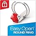 Cardinal 3 Ring Binder, 3 Inch Premier Easy Open Binder, ONE-TOUCH Locking Round Rings, 575-Sheet Capacity, ClearVue Cover, PVC-Free, White (11130CB)