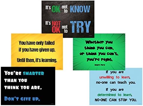 Pack of 5 Growth Mindset Posters (A3)