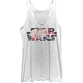 Star Wars Womens Star Wars Antique Flowers - Tri Blend Racerback Women's Fast Fashion Racerback Tank Top