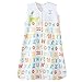 HALO SleepSack Cotton Wearable Blanket, Yellow Alphabet Pals, Large
