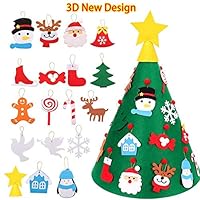 Numola 3D Felt Christmas Tree, DIY Felt Toddler Tree with 18ps Hanging Ornaments, Xmas Gifts for Kids-Home Decorations