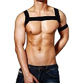Goobester Men Nylon Body Chest Harness Elastic Shoulder Strap Stage Costume Clubwear