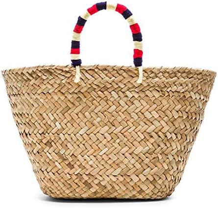 Beach bag straw totes bag summer bags letter flower women Flora handbag braided Gift