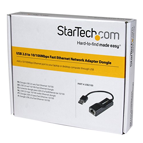 StarTech.com USB 2.0 to 10/100 Mbps Ethernet Network Adapter Dongle (USB2100)