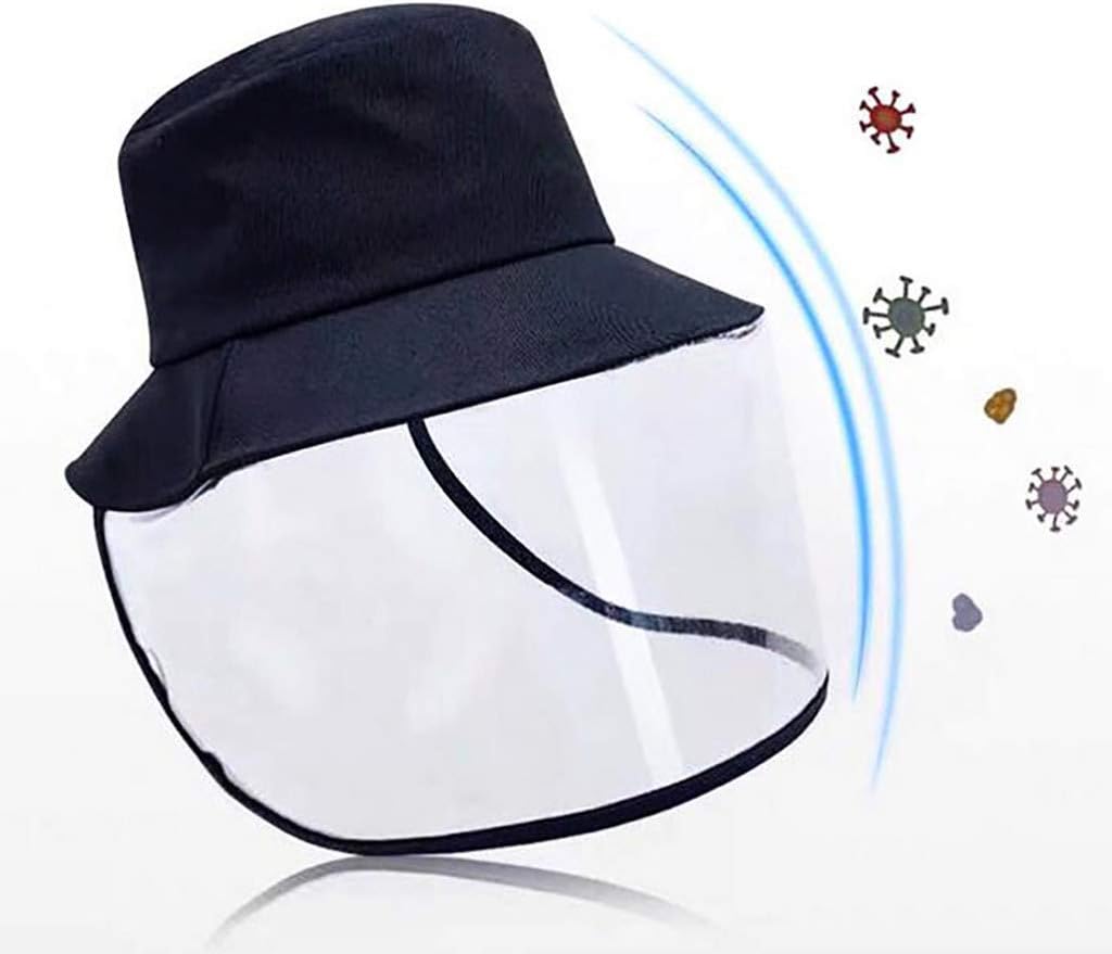 OOEOO Safety Face Shields Adjustable Size Anti-spitting Protective Hat Cover Outdoor Fisherman Hat