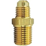 Nigo Industrial Co. Brass Tube Fitting, Half-Union, Flare x NPT Male Pipe (1, 1/4" Flare x 1/4" NPT Male)