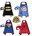 FAJ Satin Superhero Cape & Mask Sets,Pack of 4