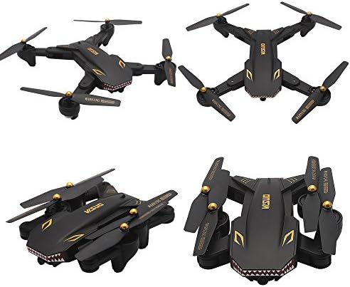 RC Drone with WiFi Camera FPV Wide-Angle 2MP 720P 2.4G Selfie Quadcopter Toys (Black)