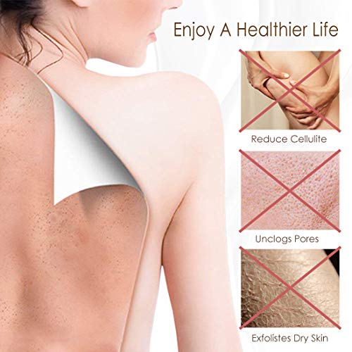 Dry Body Brush-100% Nature Boar Bristles Bamboo Shower Bath Brushes for Exfoliating - Help your Cellulite Reduction Body Massage Glowing Skin -Improves Lymphatic Functions,Sleep Improvement-by Ecobambu