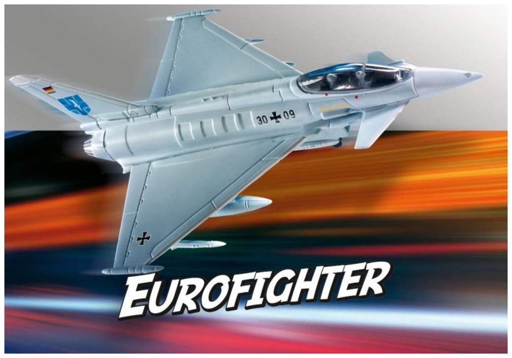 Revell 06452 1:100 Eurofighter Typhoon Build & Play Plastic Model Kit, Multicolour, 1/100