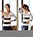 Zeagoo Women's Autumn Winter Korean Casual Long Sleeve Stripe Pullover Sweater