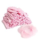 1Pack(100pcs) Non Woven Disposable Hair Shower Cap Pleated Anti Dust Hat Set (pink)