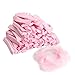 1Pack(100pcs) Non Woven Disposable Hair Shower Cap Pleated Anti Dust Hat Set (pink)