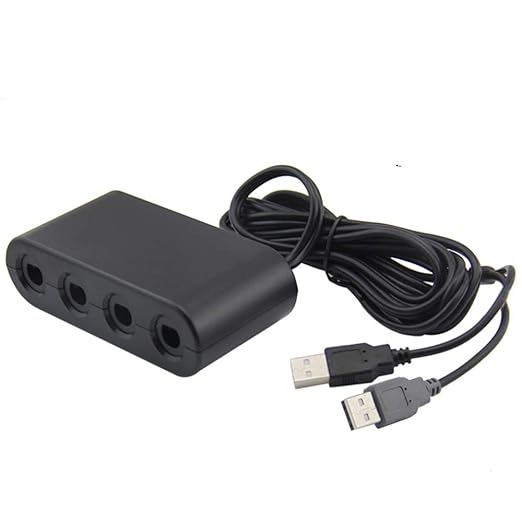 booEy Gamecube Controller Adapter für Nintendo Wii U und PC, USB zu 4 Ports Anschluss