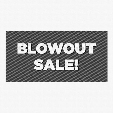 CGSignLab | "Blowout Sale -Stripes Gray" Perforated Window Decal | 96"x48"