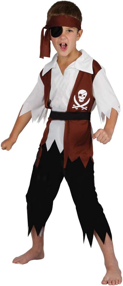 Fancy Steps Kids Boys Pirate Costumes with Accessories (Select Age Inside) | Cosplay Costumes for Boys |Halloween Cosplay Costumes for Kids | Children Cosplay Girl Costumes | Fancy Dress (8 to 10 yrs)