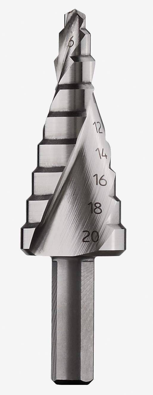 Bosch Professional HSS Step Drill Bit (for Metal and Plastic, Ø 4 – 20 mm, Length 70.5 mm, Drill Accessories)