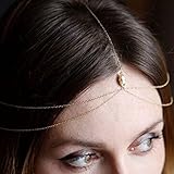 A&C Women's Bohemia 2 Tiers Head Chain for Casual, Party and Evening, Headpieces for Women