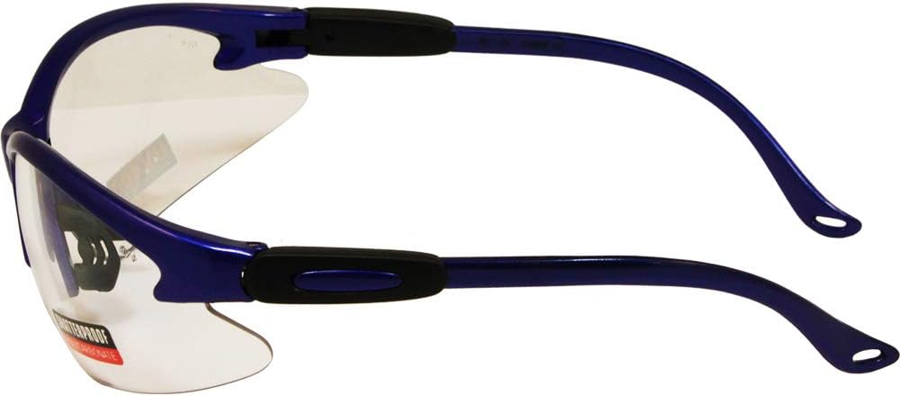 Global Vision Cougar Lab & Safety Glasses Clear Lens (Blue) : Safety Glasses : Sports & Outdoors