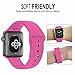 Zyra Sport Band for Apple Watch 42mm S/M, Soft Silicone Strap Replacement iWatch Bands for Apple Watch Sport, Series 2, Series 1 Barbie pink