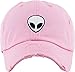 KBSV-042 PNK Alien Vintage Dad Hat Baseball Cap Polo Style Adjustable