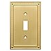 Franklin Brass W35058-BB-C Classic Beaded Single Switch Wall Plate/Switch Plate/Cover, Brushed Brass