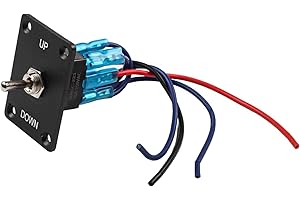 Vacumist 3 Position (ON)-Off-(ON) 6 Pin Momentary Rocker Switch DPDT Reverse Polarity for Motor Forward Reverse Control with 