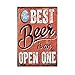 MagiDeal 12x8 Inches Beer Theme Vintage Metal Sign Tin Poster Tavern Bar Pub Shop Retro