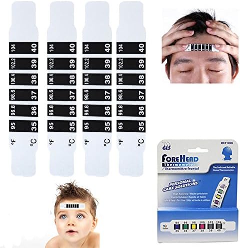 4 Forehead Thermometer Strip Adult Baby Kid Reusable Head Fever Body Temperature