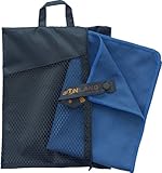 sunland Microfiber Ultra Compact Absorbent Fast Drying Travel Towels Face Towels Hand Towels(Dark Slate Blue,2 Pack 12inch X 24inch) …