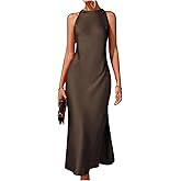 Floerns Women's Elegant Sleeveless Crew Neck Maxi Dress Slit Cocktail Tank Dress