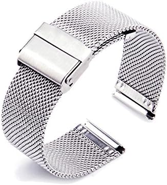 ZHUGE Stainless Steel Watch Band- Fashion Watch Strap Milanese Mesh 18mm 20mm 22mm for Women Men