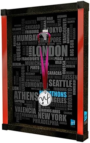 Medal In Frame Black Marathon Cities/Limited/Medals/medagliere Wall Rack/1 Medal