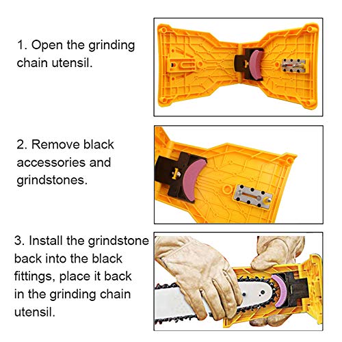 image for Yakamoz Chainsaw Sharpener Chain Teeth Bar-Mount Fast-Sharpening Stone