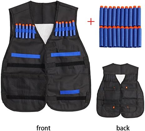 Elite Tactical Vest Jacket Kit with 20pcs Refill Darts for Nerf Gun N-strike Elite Series