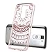 LG Tribute 5 / LG K7 / LG Treasure LTE Clear Case With HD Screen Protector, AnoKe [Scratch Resistant] Colors Totem Mandala Flower Ultra Slim Acrylic Hard TPU Bumper For LG K7 TM CH Rose Gold