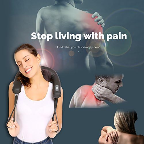 【Newest Massager】 Guisee Dragon Claw Neck and Shoulder Massager with Heat, Best Masseuse Hand Simulation, 4 Intensity &amp; Speed Modes, 6D Deep Shiatsu Kneading Massager to Relieve Muscle Tension