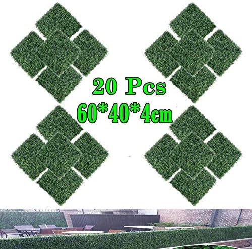 人工の花リアルなフェイク植物ウォール人工つげヘッジパネル 枚は裏庭の草プライバシーフェンス グリーン 屋外緑化スクリーン プラスチック 高級品