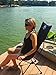 DuraLounge Portable Lightweight Folding High Back Camping Chair - Beach, Backpacking, Picnic - Breathable Mesh Pockets, Storage Bag Included